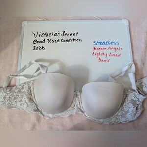 Victoria's Secret Strapless Lightly Lined Demi Bra - White